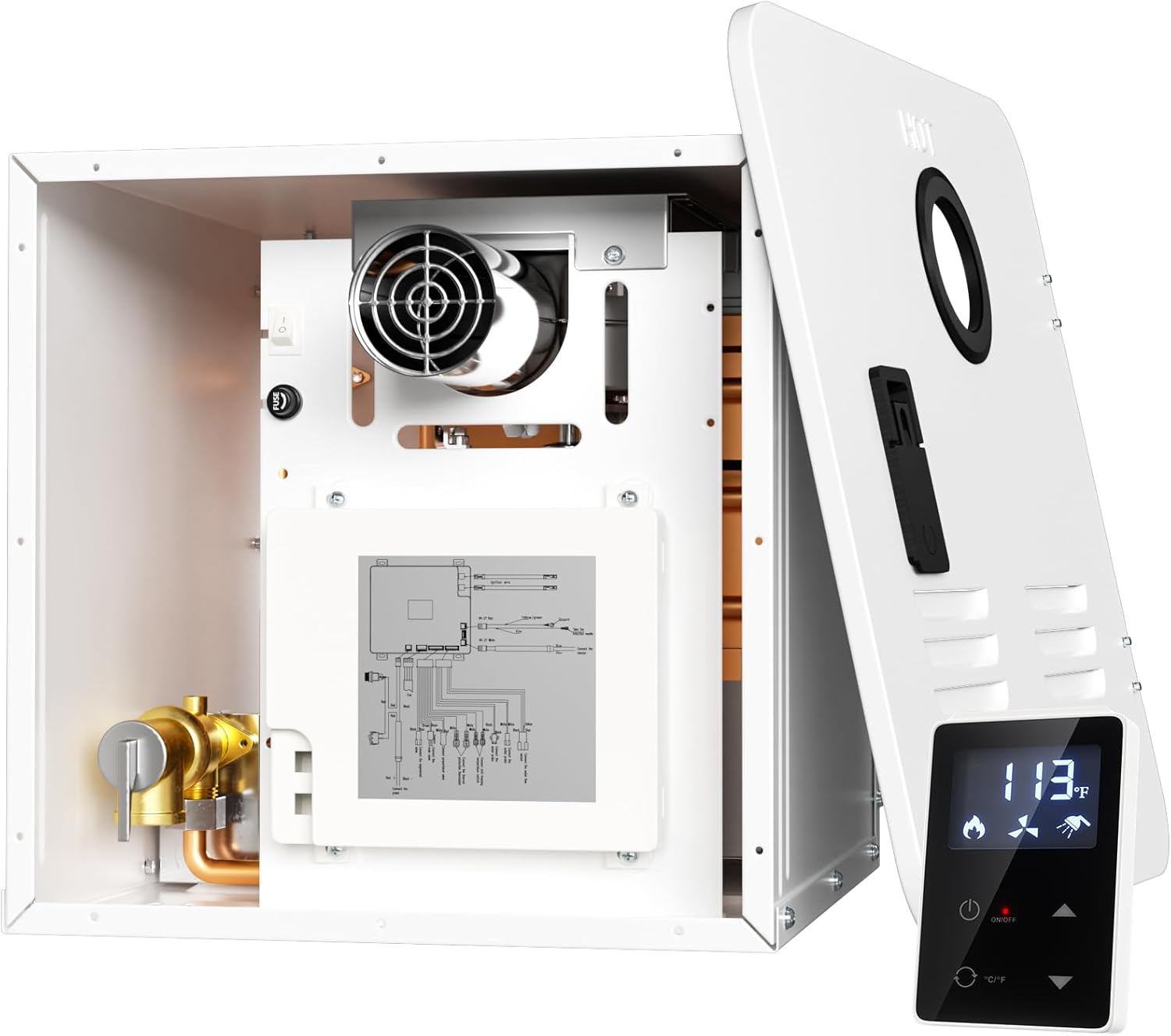 Nessxa 65,000 BTU RV Tankless Water Heater Review - 3.9 GPM Propane ...